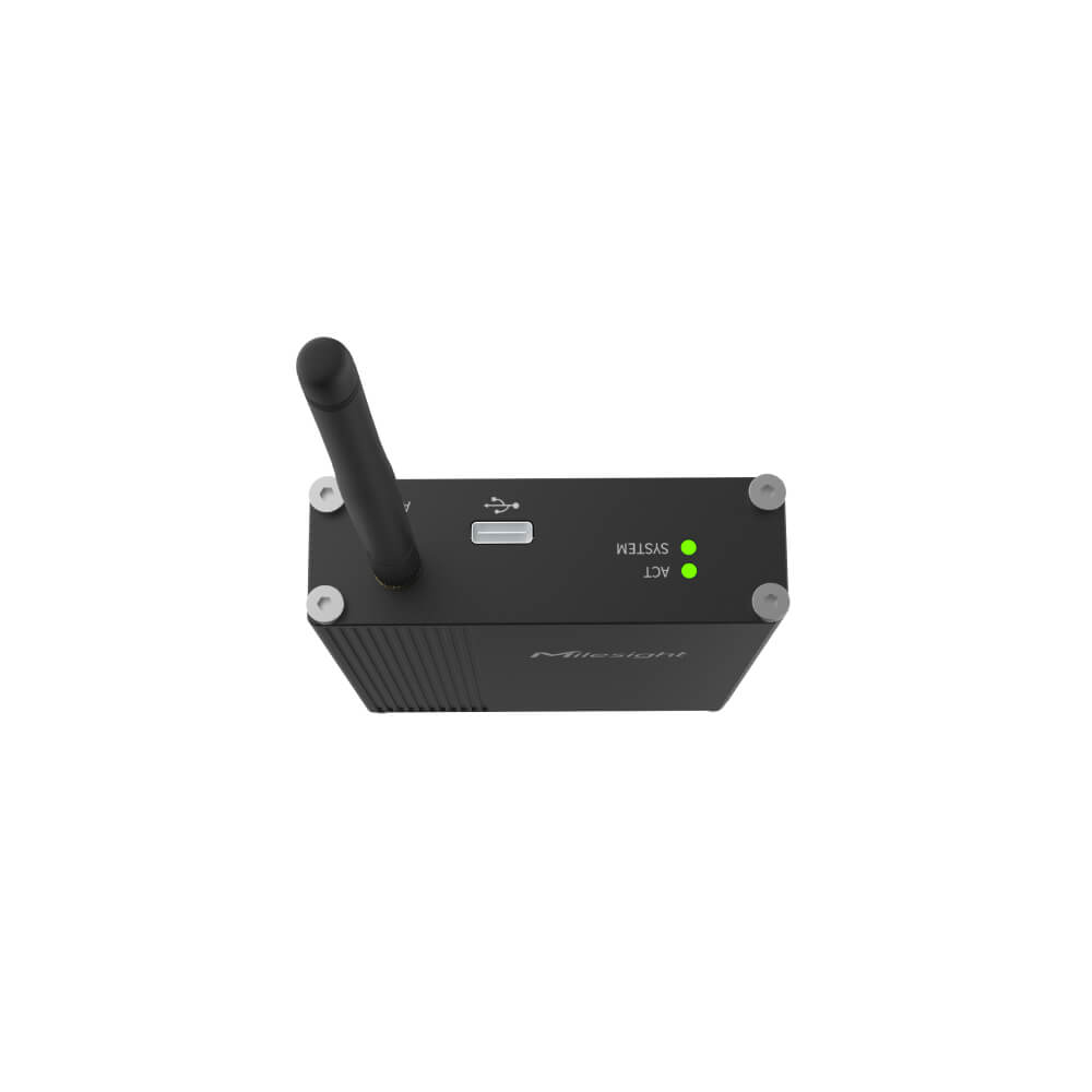 Milesight UC300 LoRaWAN IoT controller with RS485, RS232, analog inputs, and PT100 RTD support.