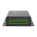 Milesight UC3414 cellular remote I/O controller with digital inputs, relay outputs, and RS485/RS232 serial ports.