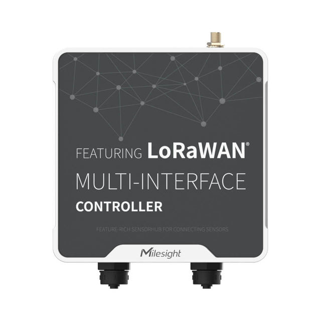 Milesight UC502 battery-powered LoRaWAN IoT controller with IP67 rating and multi-interface support.