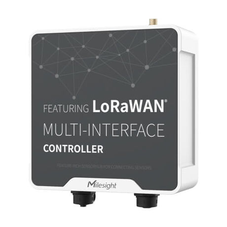 Milesight UC502 LTE cellular multi-interface controller with high-capacity battery and IP68 rating.