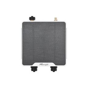 Milesight UC511 solar-powered LoRaWAN solenoid valve controller with IP67 housing and M12 connectors.