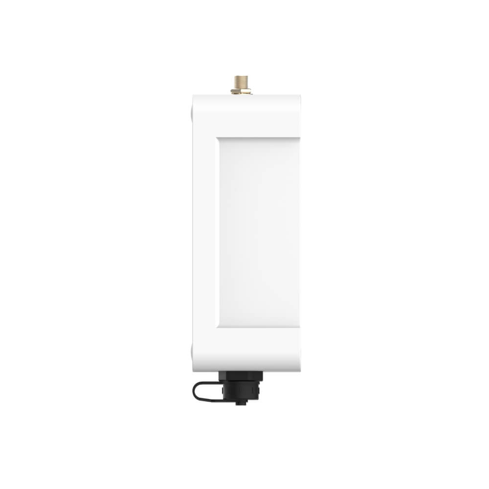 Milesight UC512 battery-powered LoRaWAN solenoid valve controller with IP67 rating and M12 industrial connectors.