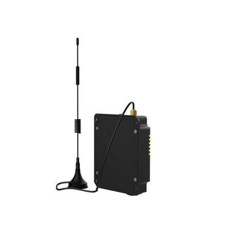 Milesight UR32L industrial 4G LTE cellular router with 2 Ethernet ports and rugged IP30 metal housing.