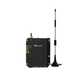Milesight UR32L industrial 4G LTE cellular router with 2 Ethernet ports and rugged IP30 metal housing.