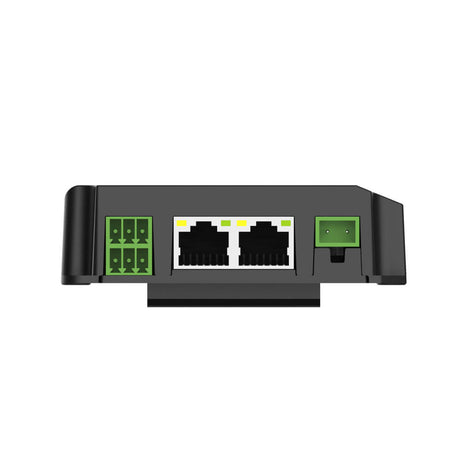 Milesight UR32 industrial 4G LTE cellular router with dual SIM, 2 Ethernet ports, and rugged metal housing.