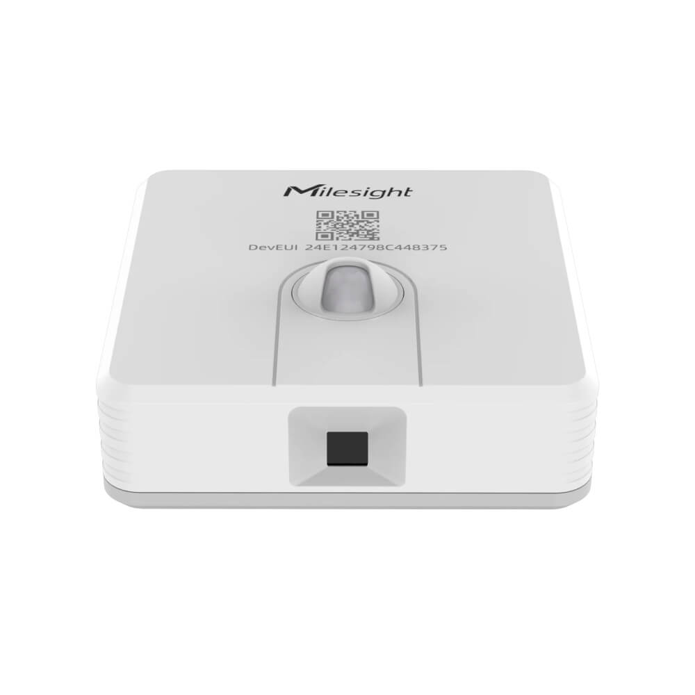 Milesight VS341 LoRaWAN ceiling-mounted occupancy sensor with dual PIR and Thermopile technology.