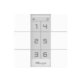 Milesight WS156 and WS136 LoRaWAN smart scene panels with 6-button control and customizable E-ink display.