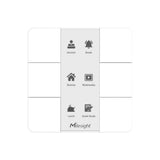 Milesight WS156 and WS136 LoRaWAN smart scene panels with 6-button control and customizable E-ink display.