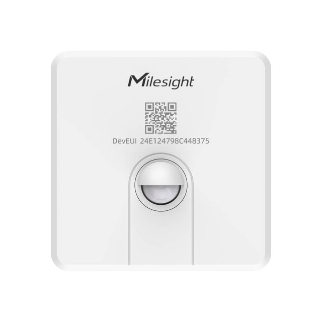 Milesight WS203 LoRaWAN PIR motion sensor with temperature and humidity monitoring and D2D support.