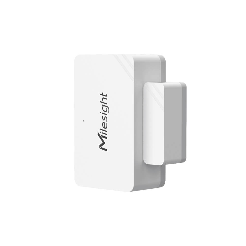 Milesight WS301 compact LoRaWAN magnetic contact switch for door and window status monitoring.