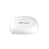 Milesight WS303 mini LoRaWAN water leak detection sensor with built-in buzzer and IP67 rating.