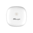 Milesight WS303 mini LoRaWAN water leak detection sensor with built-in buzzer and IP67 rating.