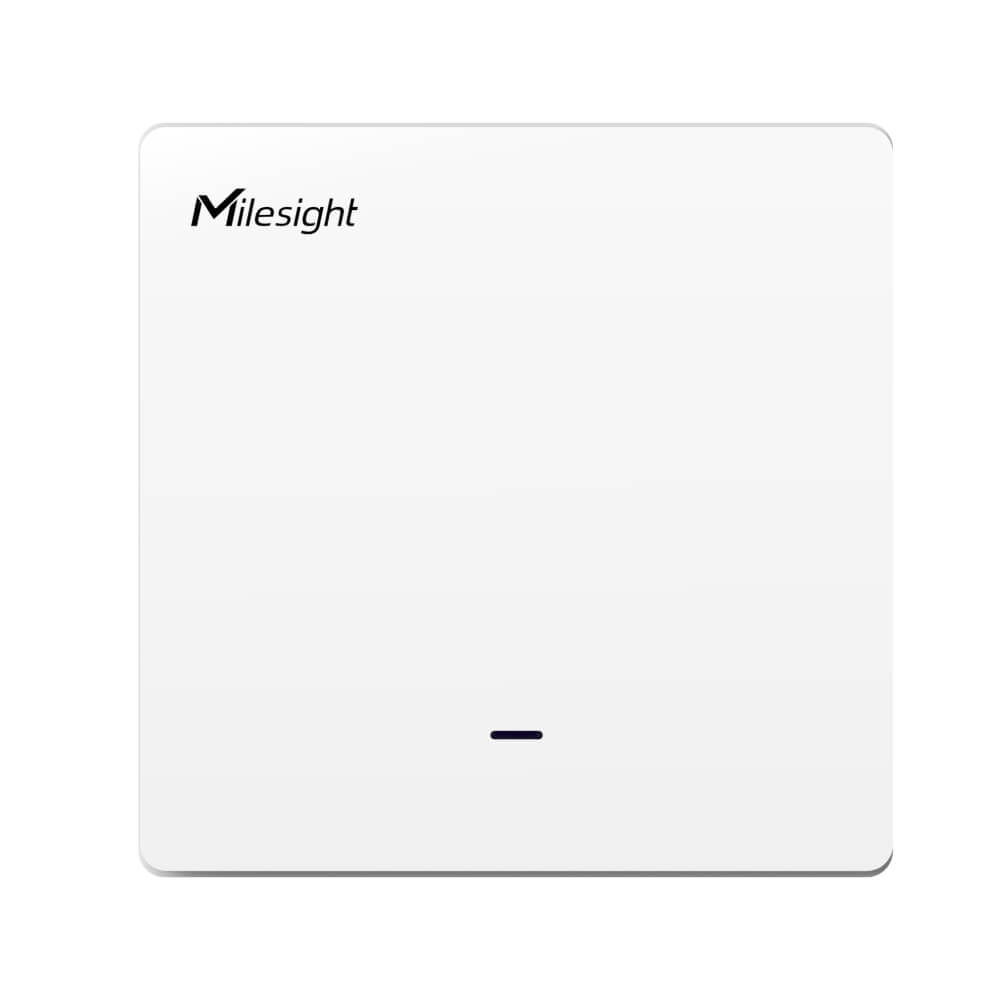Milesight WS501 single-button LoRaWAN smart wall switch EU type with energy monitoring and Milesight D2D.
