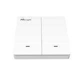 Milesight WS502 dual-button LoRaWAN smart wall switch EU type with independent 2-gang control and energy monitoring.