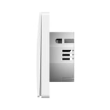Milesight WS502 dual-button LoRaWAN smart wall switch EU type with independent 2-gang control and energy monitoring.
