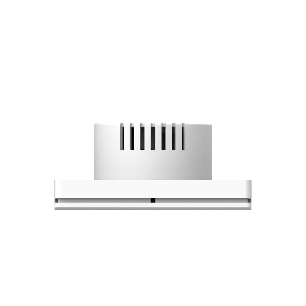 Milesight WS502 dual-button LoRaWAN smart wall switch EU type with independent 2-gang control and energy monitoring.
