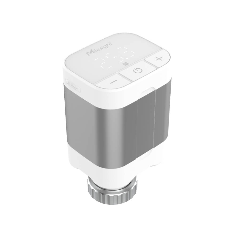 Milesight WT102 self-powered LoRaWAN smart radiator thermostat utilizing thermal energy harvesting.