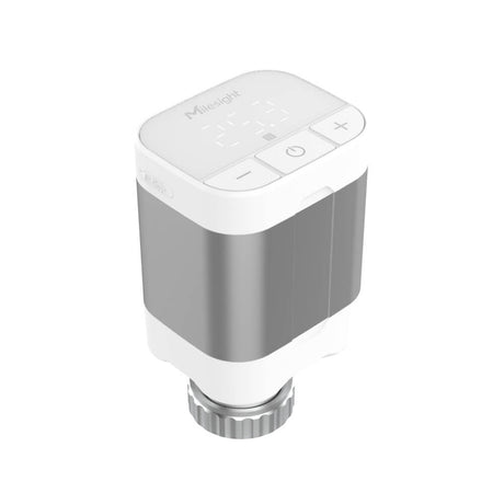 Milesight WT102 self-powered LoRaWAN smart radiator thermostat utilizing thermal energy harvesting.