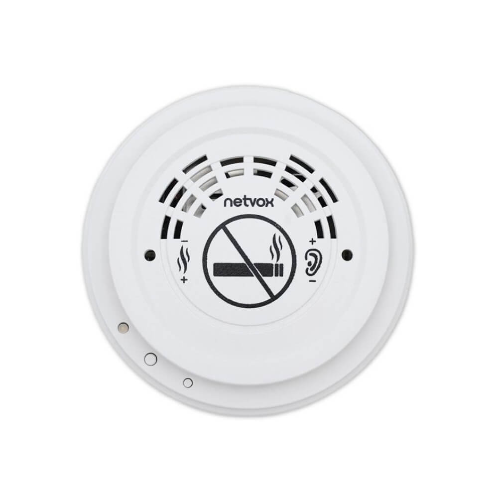 Netvox RA02G wireless LoRaWAN indoor sensor for vaping, cigarette smoke, and noise-based bullying detection.