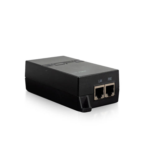 RAKwireless 1000M Gigabit PoE Injector with UK plug providing 48V power for LoRaWAN gateways.