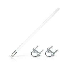 RAKwireless high-gain 8dBi fiberglass LoRaWAN antenna with N-type male connector and mounting kit.