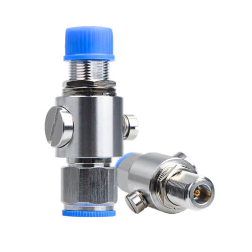 RAKwireless RF lightning arrestor surge protective device with N-type male to N-type female connectors and IP67 rating.