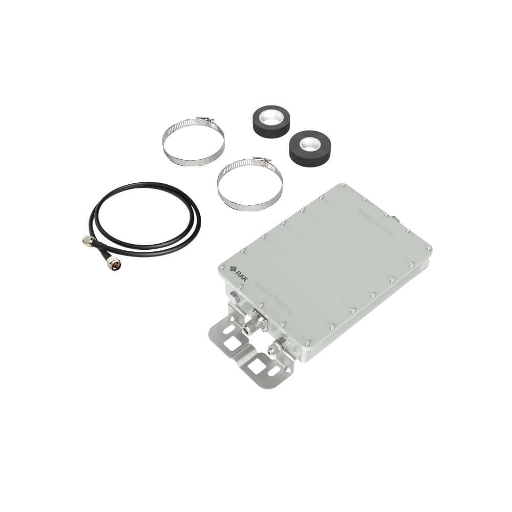 RAK Outdoor Cavity Band-Pass Filter for LoRaWAN gateways with high out-of-band rejection and IP67 rating.