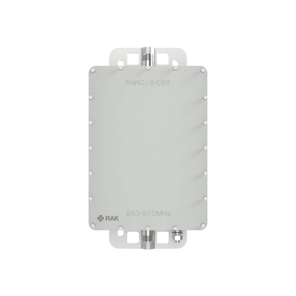 RAK Outdoor Cavity Band-Pass Filter for LoRaWAN gateways with high out-of-band rejection and IP67 rating.