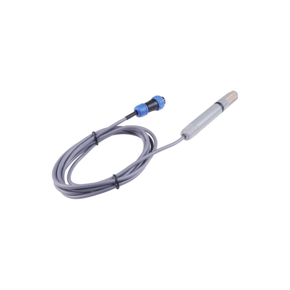 Seeed Studio SenseCAP S-TH-01 industrial air temperature and humidity sensor with RS485 Modbus RTU interface and aviation connector.