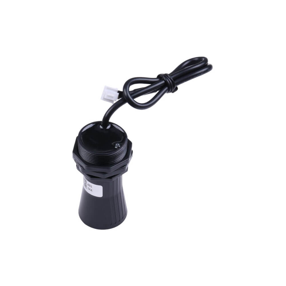 Seeed Studio RS485 ultrasonic level sensor with 750cm range and IP67 waterproof rating for liquid and object detection.