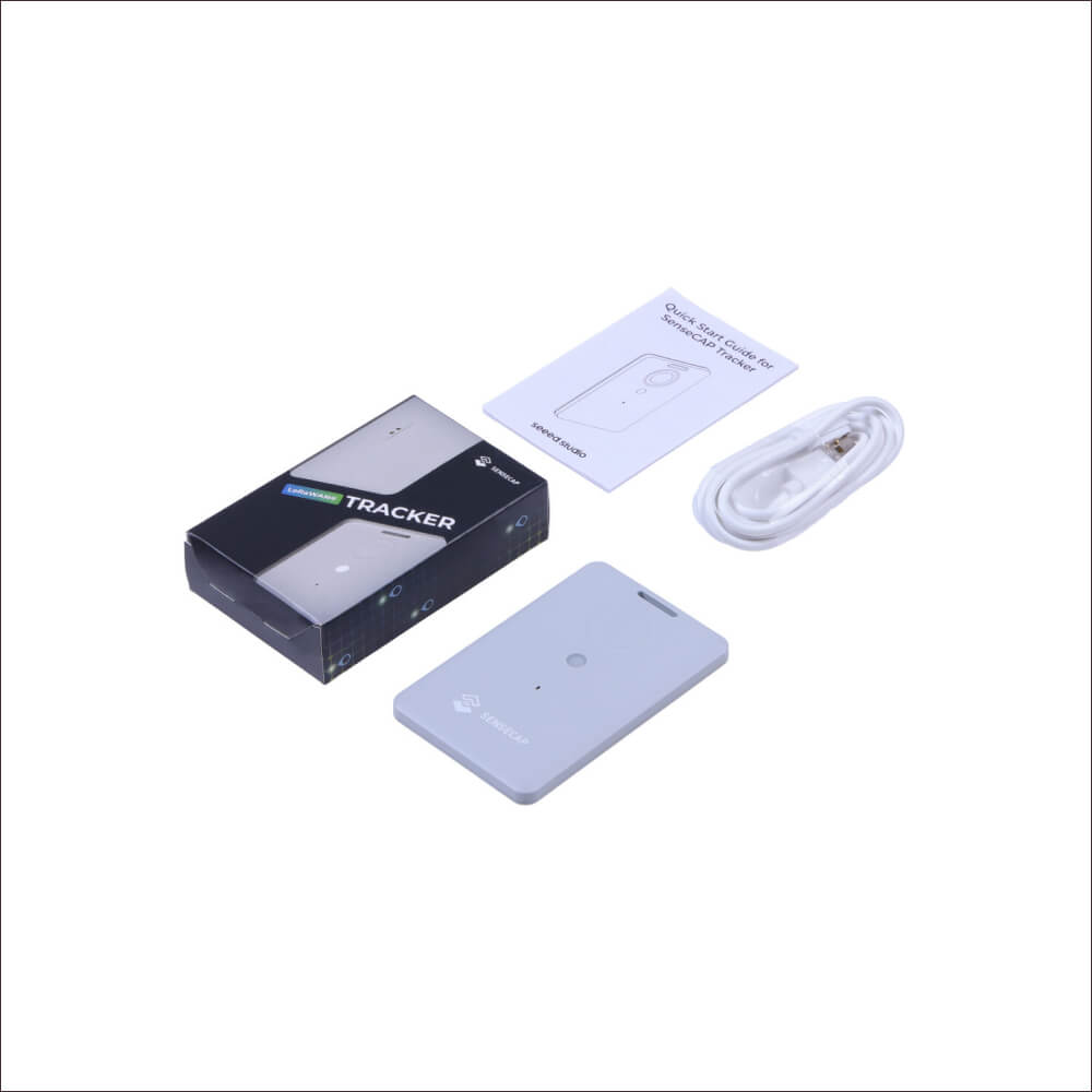 Seeed Studio SenseCAP T1000 LoRaWAN Card Tracker with GPS, WiFi, and BLE for indoor and outdoor asset tracking.