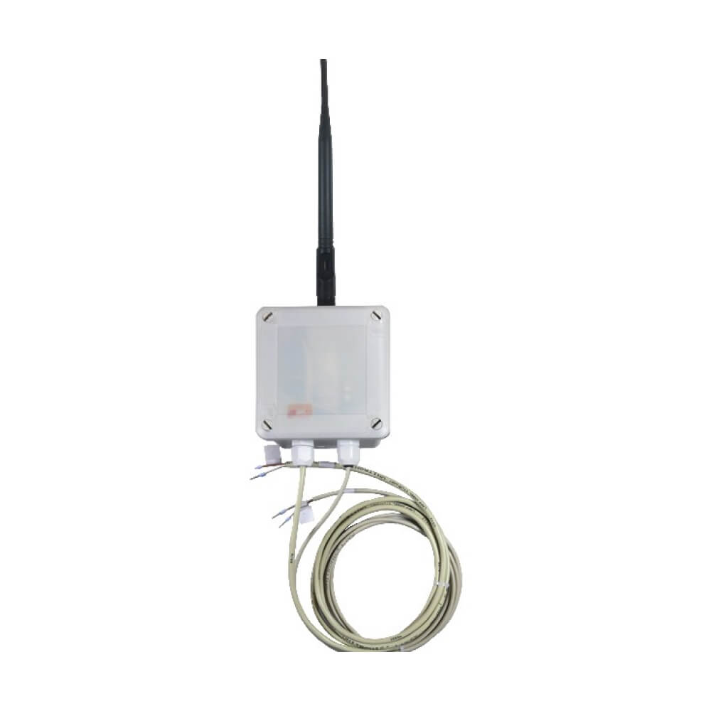 Watteco Monito LoRaWAN analog input sensor with dual 0-10V and 4-20mA interfaces and IP68 housing.