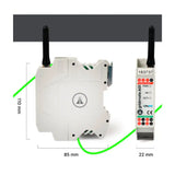 AdvanGrid Gridmate LoRaWAN 3-Phase Energy Monitoring Sensor with DIN Rail Mounting and Split-Core Current Transformers for Industrial Sub-Metering.