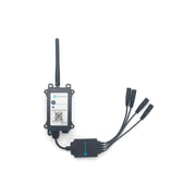 Dragino CS01-LB white LoRaWAN 4-channel current sensor converter showing external antenna and probe inputs.