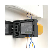 MClimate 16A Dry Switch LoRaWAN miniature relay for smart home automation and high-load switching in European wall boxes.