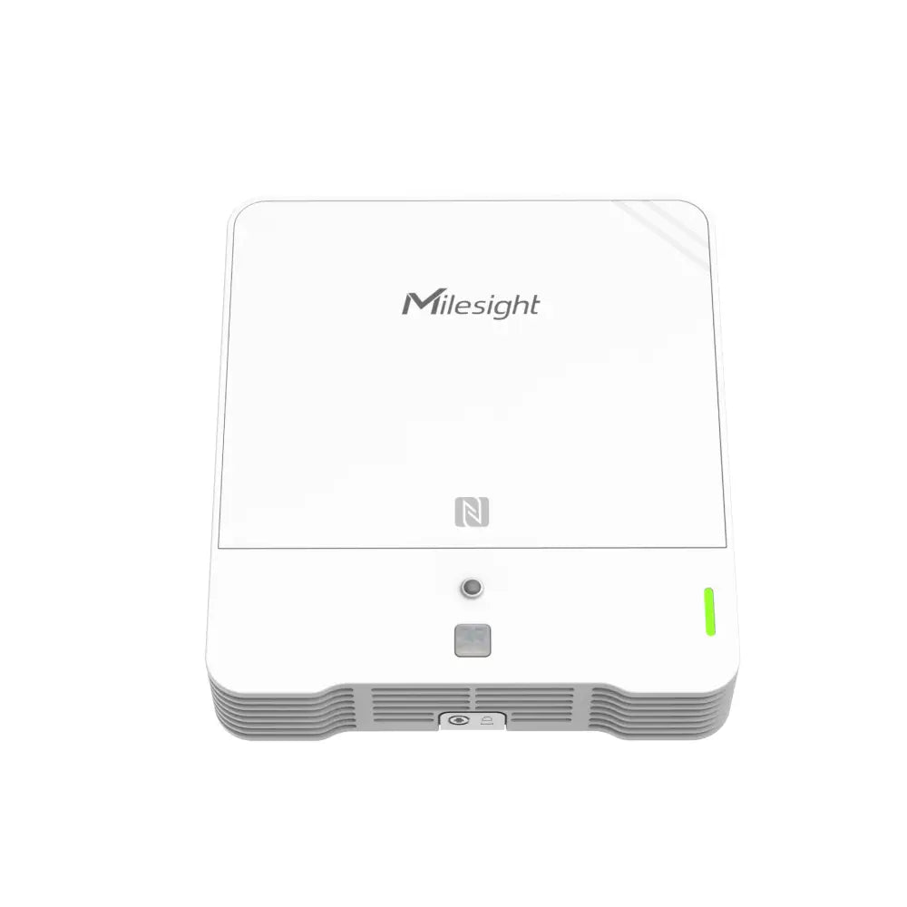 Milesight AM304L LoRaWAN 4-in-1 Indoor Air Quality Sensor Monitoring Temperature, Humidity, Ambient Light and PIR Occupancy with NFC Configuration and Up to 7-Year Battery Life.