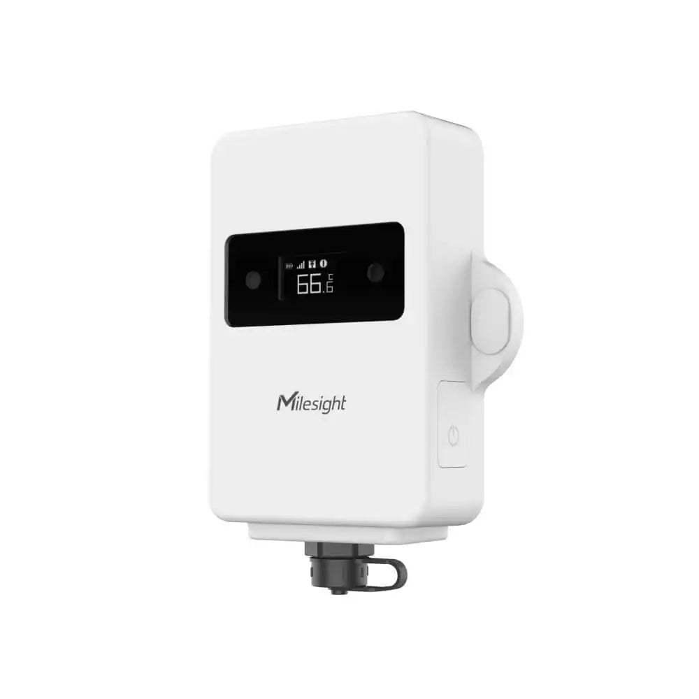 Milesight TS602 IP67 LTE Cat.1 Temperature and Humidity Sensor with OLED Display, PT100 Probe Support, and NFC Configuration for Cold Chain and Industrial IoT.
