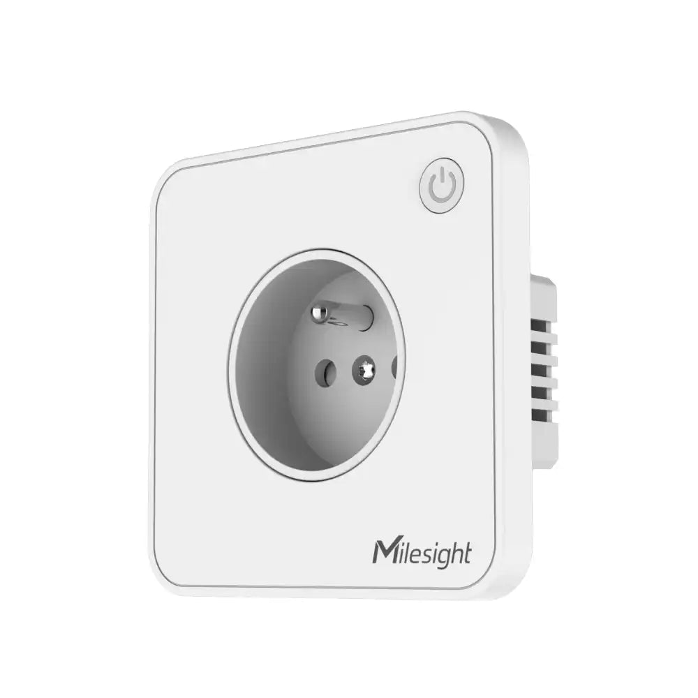 Milesight WS513 LoRaWAN in-wall smart socket with energy metering, EU Type F and FR Type E