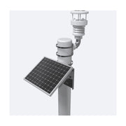 Milesight WTS506 6-in-1 LoRaWAN Weather Station with WTS Hub, WTS Sensors, and 15W solar panel for professional meteorological monitoring.