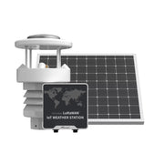 Milesight WTS506 6-in-1 LoRaWAN Weather Station with WTS Hub, WTS Sensors, and 15W solar panel for professional meteorological monitoring.