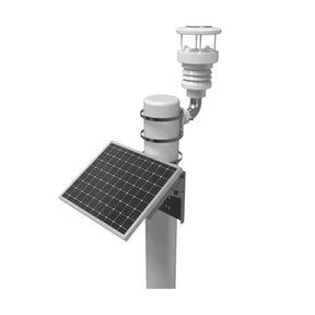 Milesight WTS506 LoRaWAN IoT Weather Station featuring an all-in-one sensor structure, WTS Hub, and 15W solar panel kit.