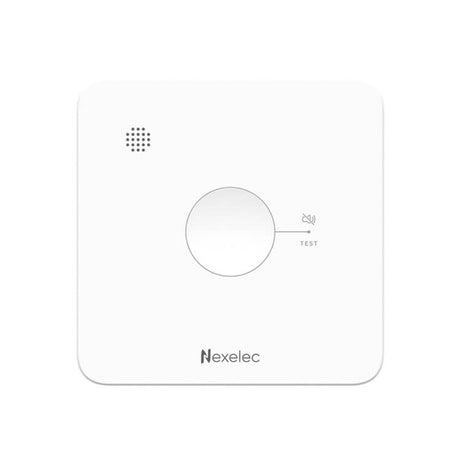 Nexelec Origin connected LoRaWAN smoke detector with 10-year battery life and photoelectric sensing technology.