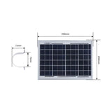 Seeed Studio PV-12W 12W Monocrystalline Solar Panel with Aluminium Mounting Bracket, 6-Pin Waterproof Connector and 1.5m Cable for Off-Grid Outdoor IoT Power Supply.
