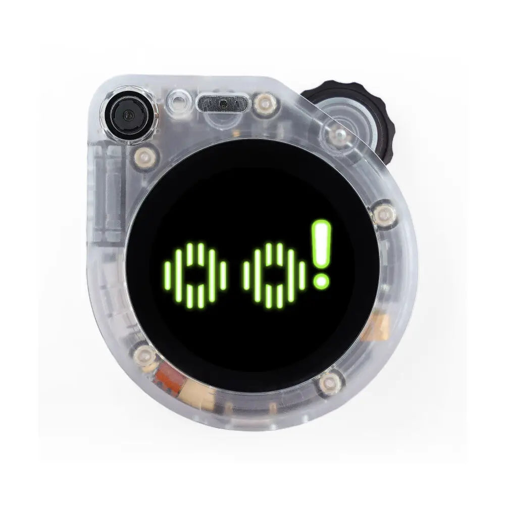 Seeed Studio SenseCAP Watcher W1-A Physical AI Agent with Transparent Enclosure, ESP32-S3, Himax HX6538 AI Chip, 120° Camera, Touchscreen, Wi-Fi and Bluetooth for Smart Space Monitoring.